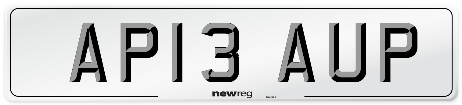 AP13 AUP Number Plate from New Reg